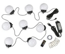 Light String with 8 Globes, Changing Color